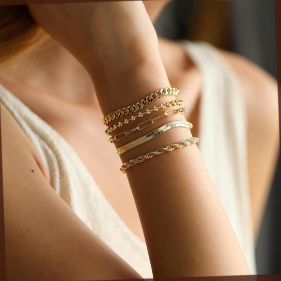 Gold Stackable Bracelets - Picture 2 of 4